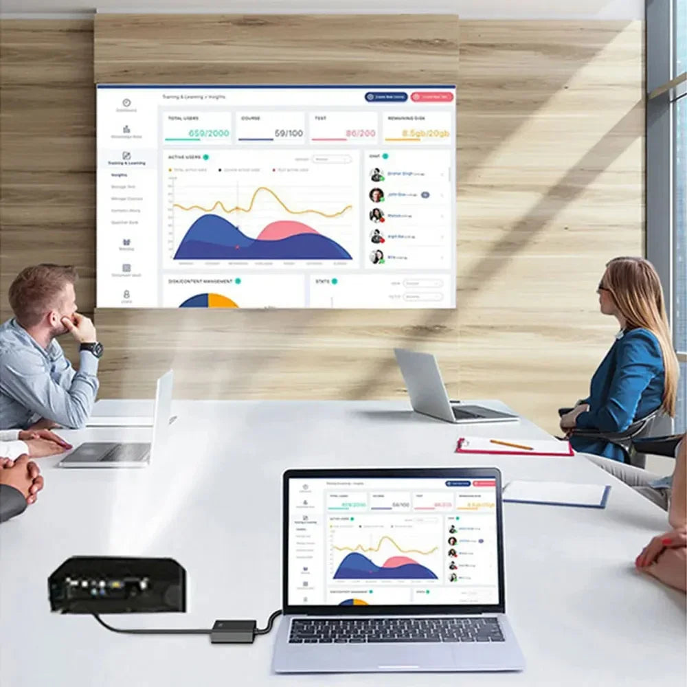 VGA to HDMI-Compatible Converter | Audio Video Adapter for Laptop PC TV Projector