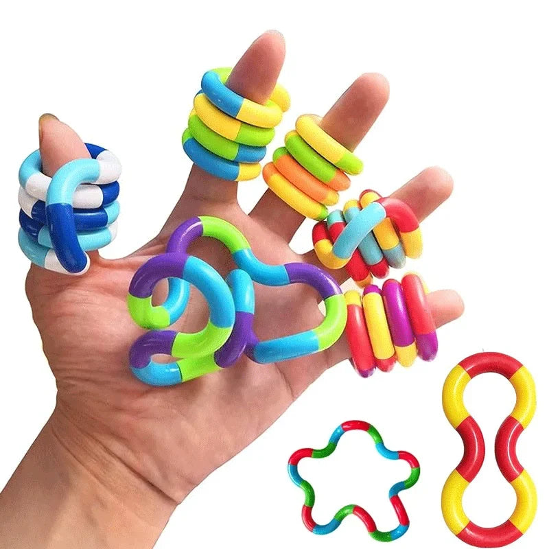 Tangle Fidget Toy | Twisting Sensory Hand-Eye Coordination Anxiety Relief Finger Toy for Kids and Adults