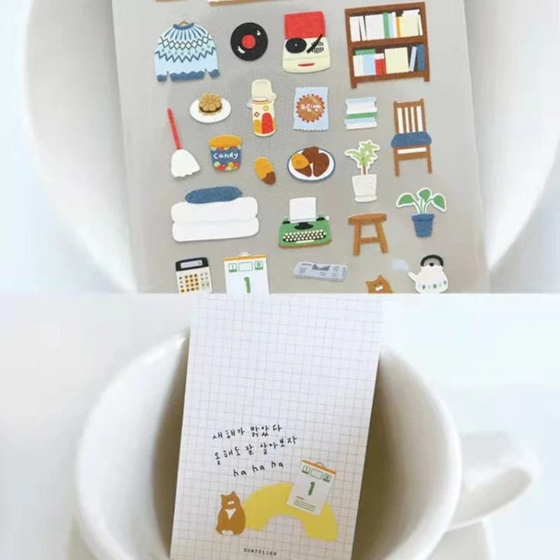 Korean Import Suatelier Grandapa's Room Paper Stickers | Scrapbooking DIY Decorative Supply