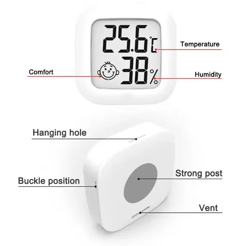 LCD Digital Thermometer Hygrometer | Indoor Room Temperature Humidity Monitor