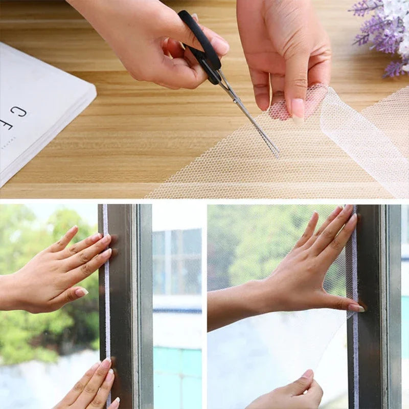 DIY Self-Adhesive Mosquito Net Window Screen | Insect Fly Curtain for Home