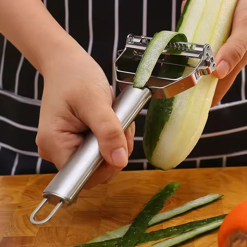 Stainless Steel Double-Head Vegetable Peeler | Multi-Function Kitchen Tool
