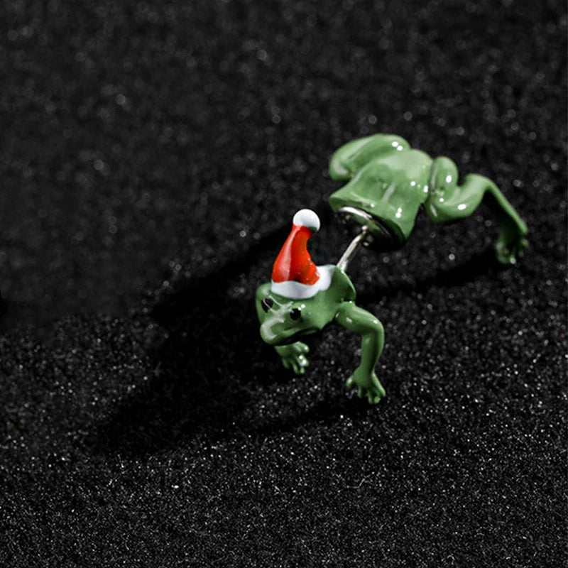 1 Pair Hip Hop Frog Lizard Stud Earrings | Fashion Animal Jewelry Gift