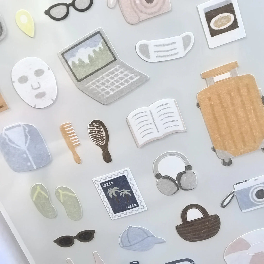 Happy Journey Sticker Set | Korean DIY Scrapbooking and Journal Decor
