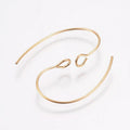 10pc IP 304 Stainless Steel Earring Hooks with Vertical Loop | Golden Stud Earring Findings