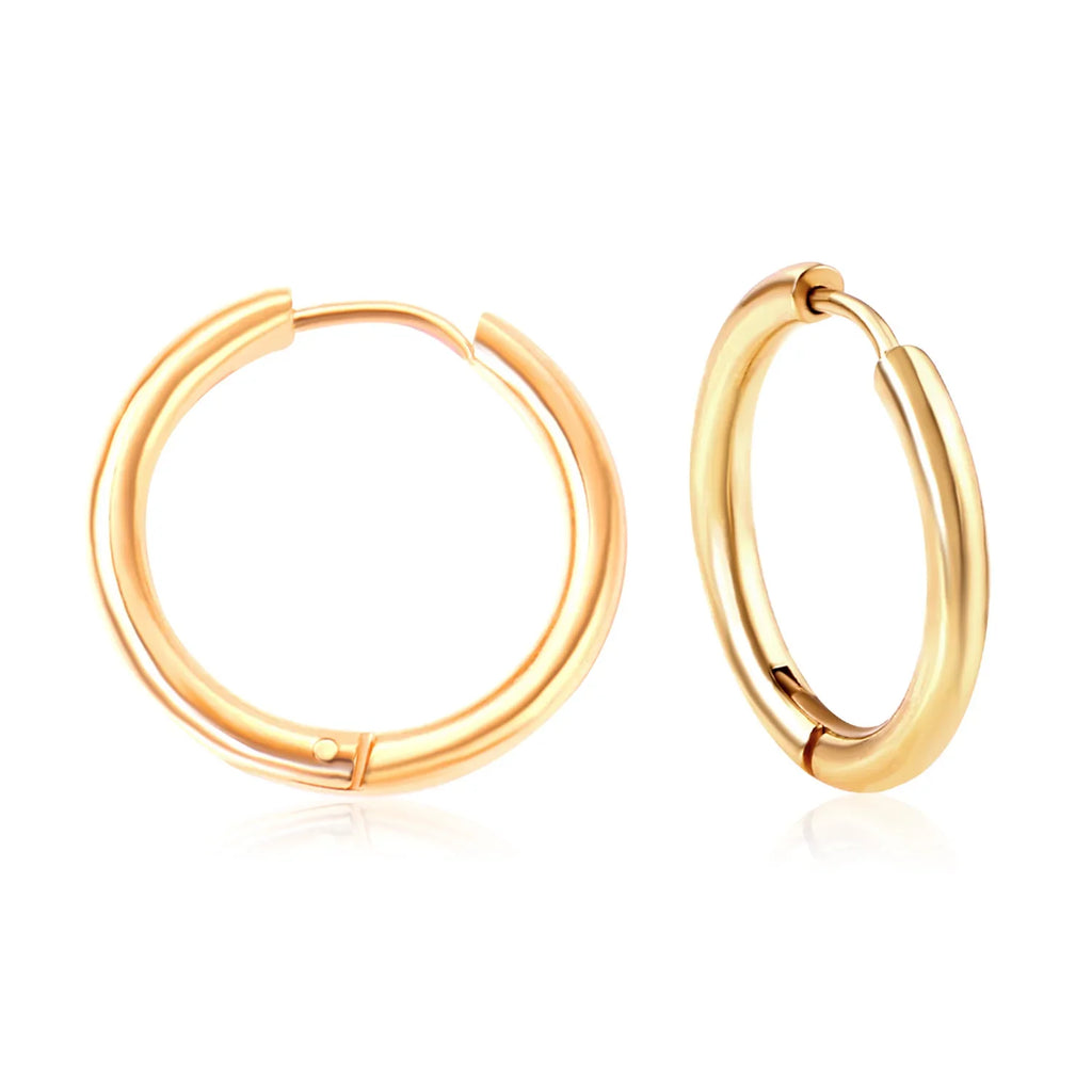 LUXUKISSKIDS Stainless Steel Oval Hoop Earrings | Fashion Geometric Clips for Women