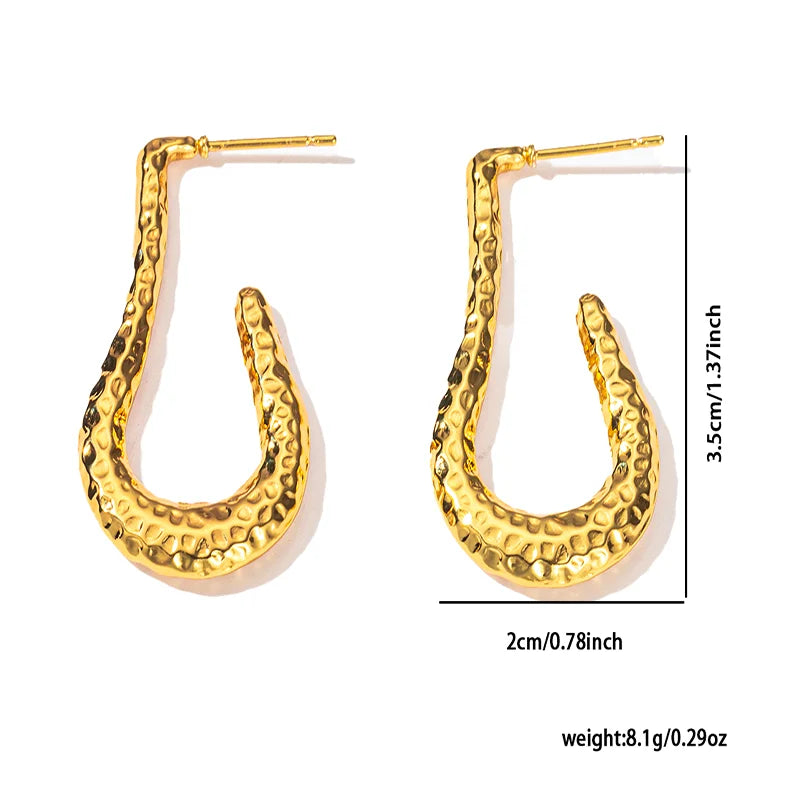 316L Stainless Steel Heart Hollow Irregular Earrings | Niche Drop Earrings for Women