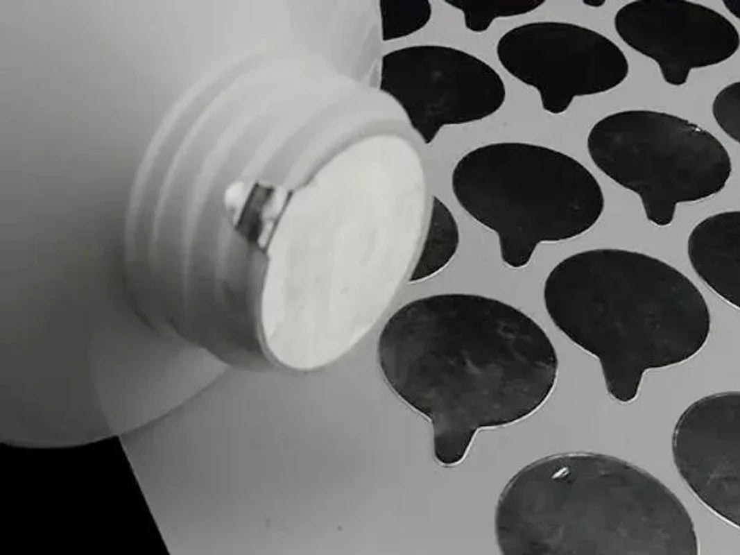 Universal Metallic Silver Aluminum Foil Seal Stickers | Tamper-Proof Bottle Seals