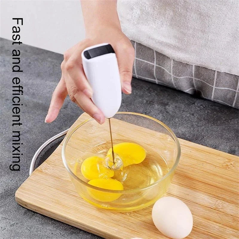 Portable Milk Frother Handheld Mixer | Electric Coffee Foamer Whisk