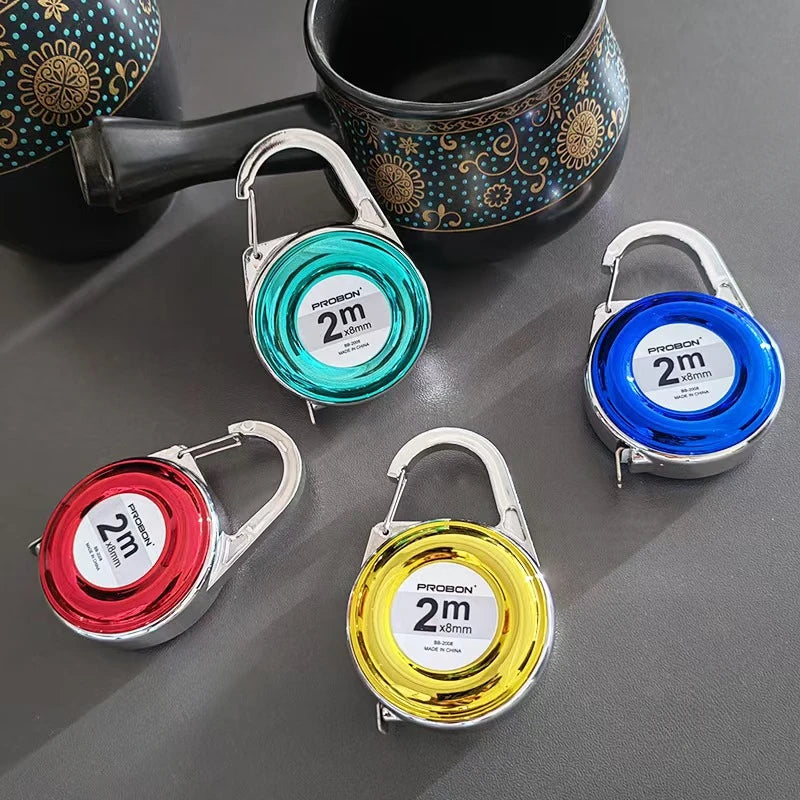 2M Keychain Tape Measure | Portable Mini Measuring Ruler for DIY and Home Use