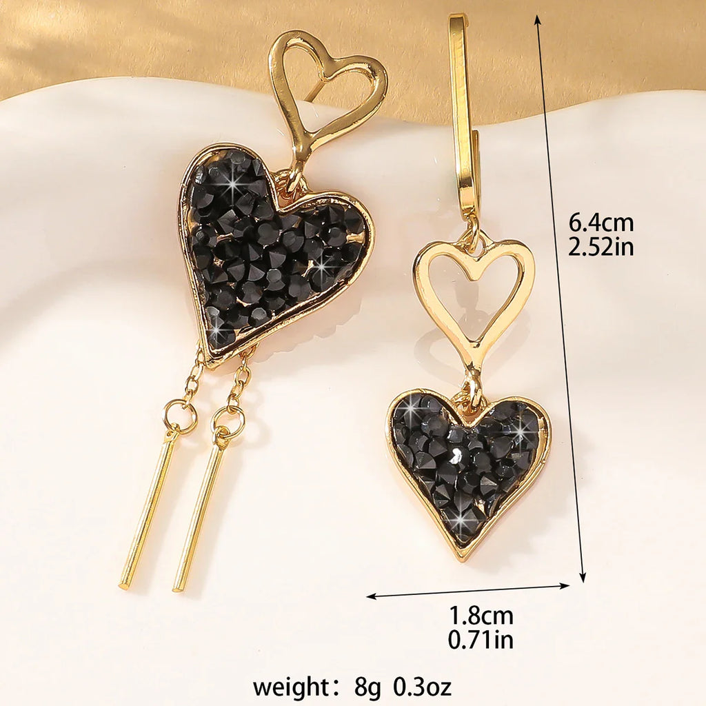 2PC Women's Fashion Irregular Peach Heart Earrings | Drop Earrings for Date Party Gifts