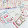 Pink White Star House Seal Stickers | 100pcs Minimalist Gift Wrapping Tape