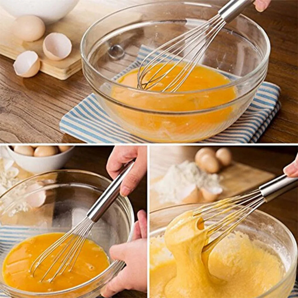 Egg Whisk Manual Egg Beater | Stainless Steel Kitchen Baking Utensil