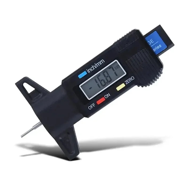 Digital Tire Tread Depth Gauge | 0-25mm LCD Caliper Tool