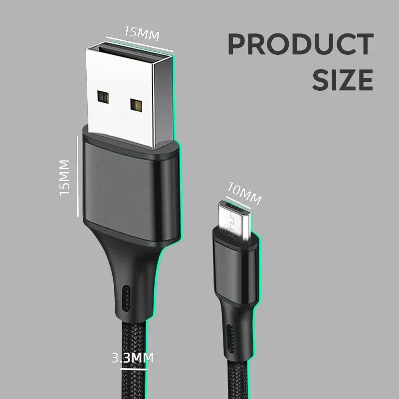 DATA FROG USB Charger Cable for PS4 Controller | 1M 2M 3M Nylon Braided Fast Charging Cord
