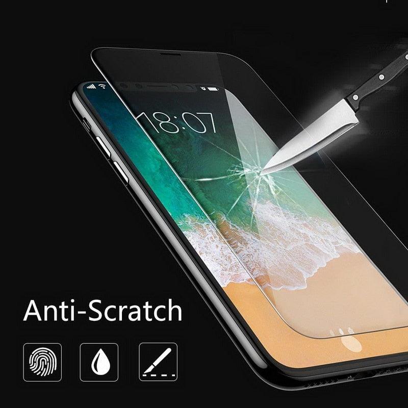 4PCS Tempered Glass for iPhone 11 12 13 Pro XR X XS Max Screen Protector on for iPhone 14 Pro Max Mini 7 8 6 6S Plus 5S SE Glass Tempered Glass Pad Full Screen Screen Protector