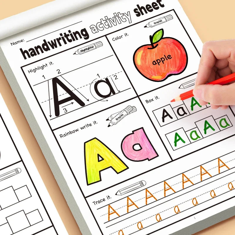 Fun Activity Copybook | English Letter Handwriting Exercise Book for Kids