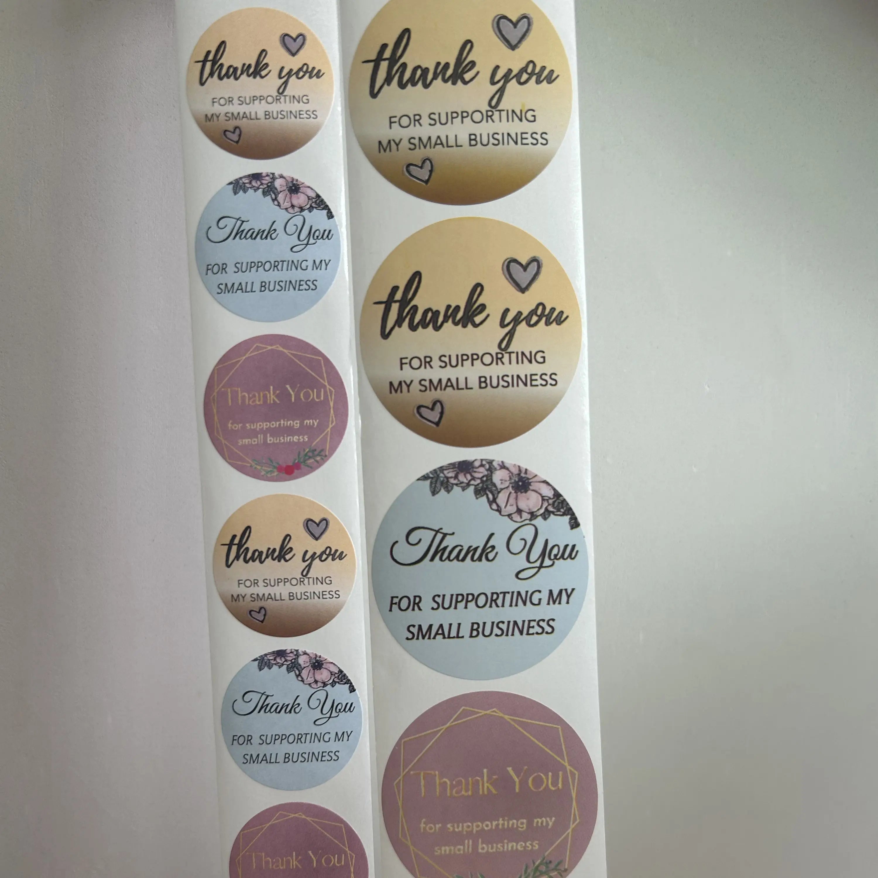 500pcs Thank You Stickers for Small Business | Floral Gift Packaging Seal Labels