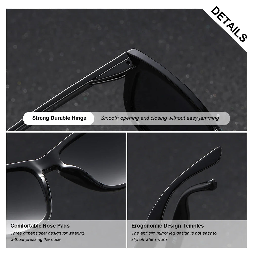 BARCUR Fashion Energetic Polarized Sunglasses for Women – Transparent Lightweight PC Frame Oval UV400 Protection Ladies Holiday Sun Glasses with Stylish Mirror Lens and Elegant White Gift Box – Perfect for Travel Beach & Summer Outings