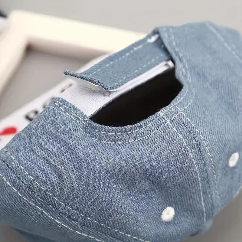 Baby Boys Girls Summer Soft Brim Baseball Cap | Adjustable Denim Sun Hat for Infant 6-24M