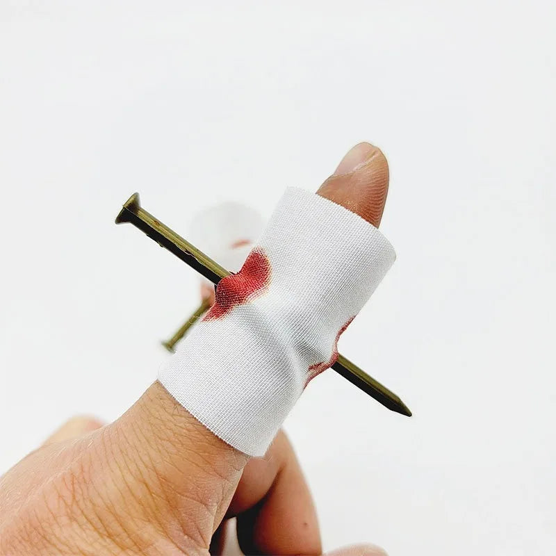 Fake Nail Through Finger Prank Toy | Halloween Trick Joke for Kids