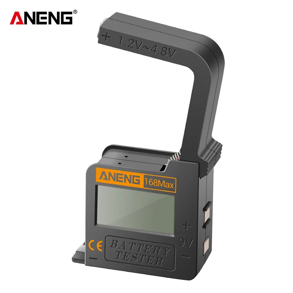ANENG 168Max High-Precision Digital Battery Tester | Universal Voltage Detector for AA, AAA, 18650, 9V, Button Batteries