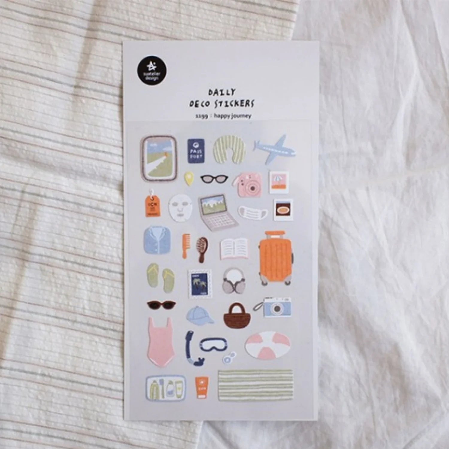 Happy Journey Sticker Set | Korean DIY Scrapbooking and Journal Decor