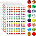 1760 Color Coded Labels Laser Shiny Dot Stickers | 1/4 Inch 16 Color Office Labels