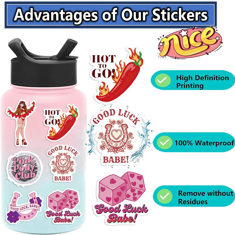 Chappell Roan Graffiti Sticker Pack | 52 Waterproof Decals for Laptop, Skateboard, Bicycle