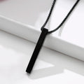 Vinox 5mm Pillar Necklace | Unisex Stainless Steel Geometric Pendant