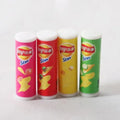 Miniature Dollhouse Snack Food | 4pcs 1/6 Scale Potato Chips for Doll Kitchen Pretend Play