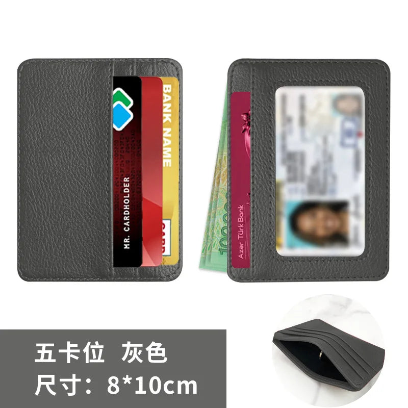 Thin PU Leather Mini Wallet | Slim Credit Card Holder for Men