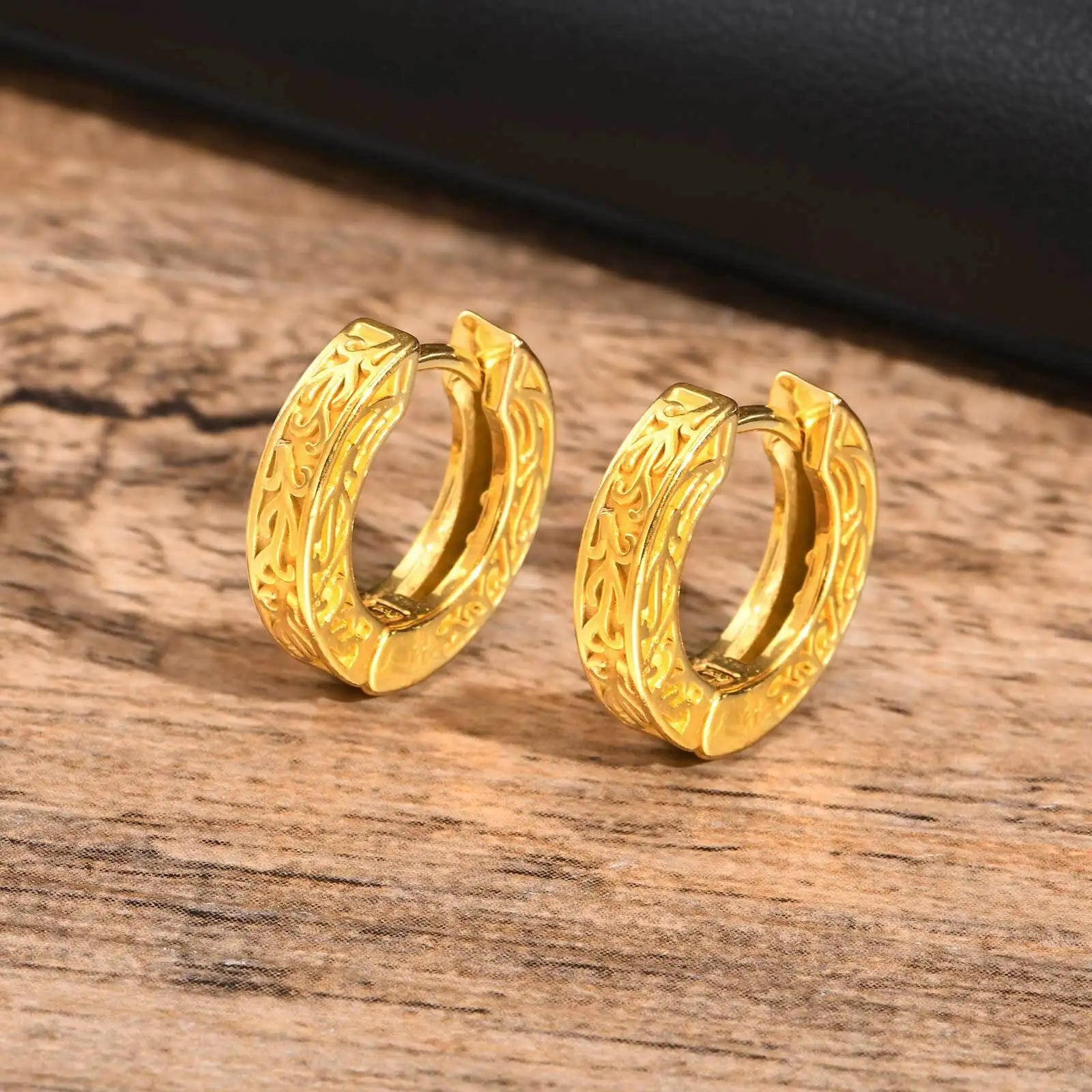 Totem Hoop Earrings for Men and Teens | Hypoallergenic Stainless Steel Huggies