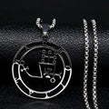Dantalion Seal Stainless Steel Necklace | Silver Sigil Pendant Jewelry