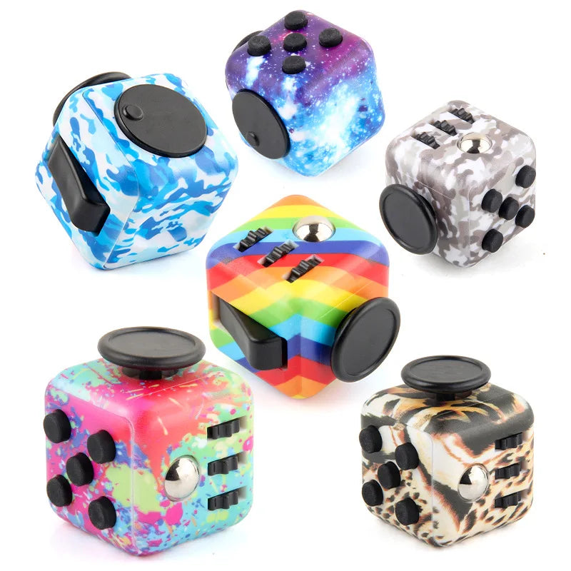 Fidget Dice Stress Relief Toy | Anxiety Relief Fingertip Decompression Cube