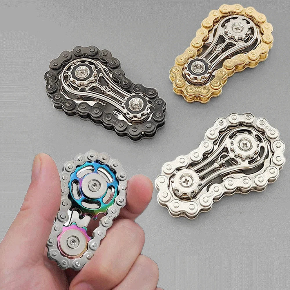 Metal Fidget Spinner Office Desk Toy | Stress Relief Gear Spinner for Adults