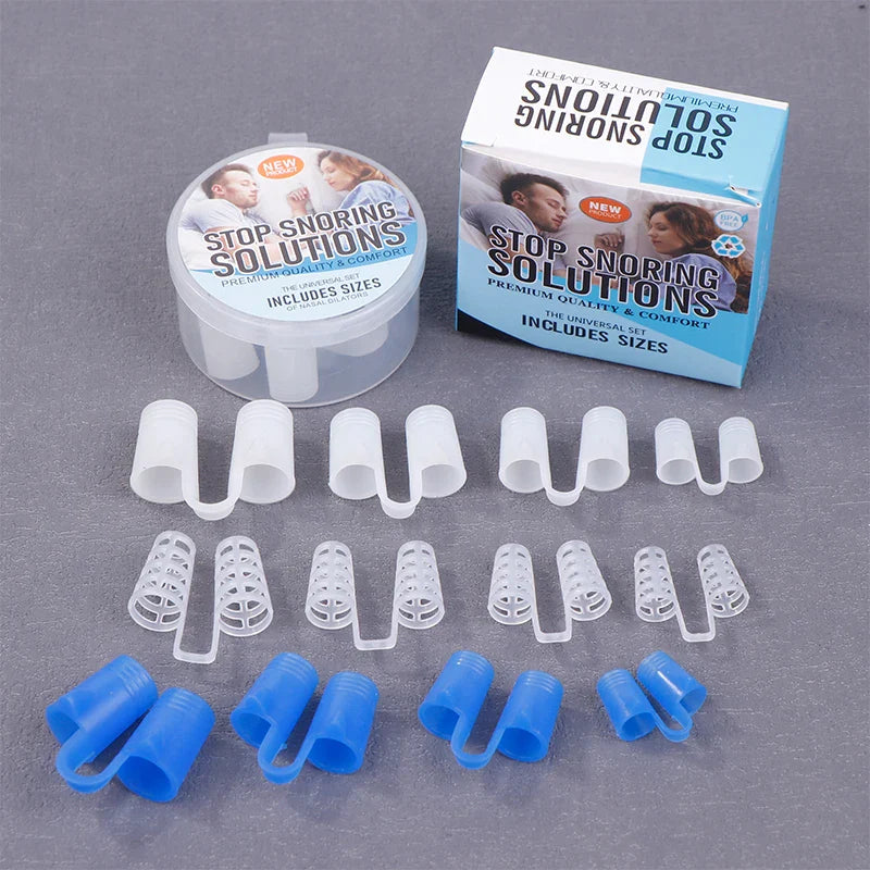 Silicone Anti Snore Nasal Dilators 4/8 Pack | Snoring Nose Clip for Better Sleep