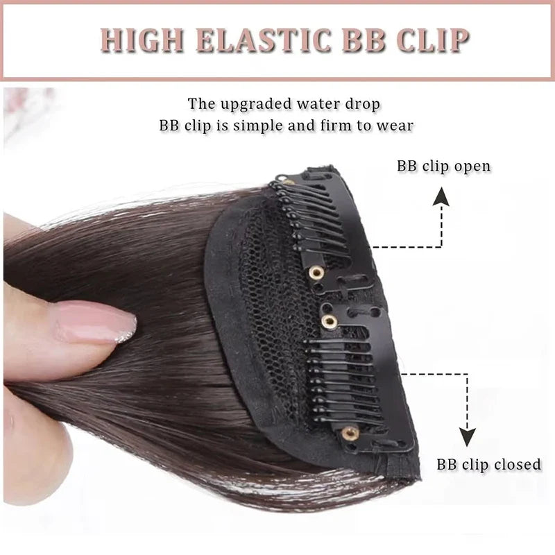 2pcs Clip In Hairpiece | Seamless Synthetic Hair Pad for Women