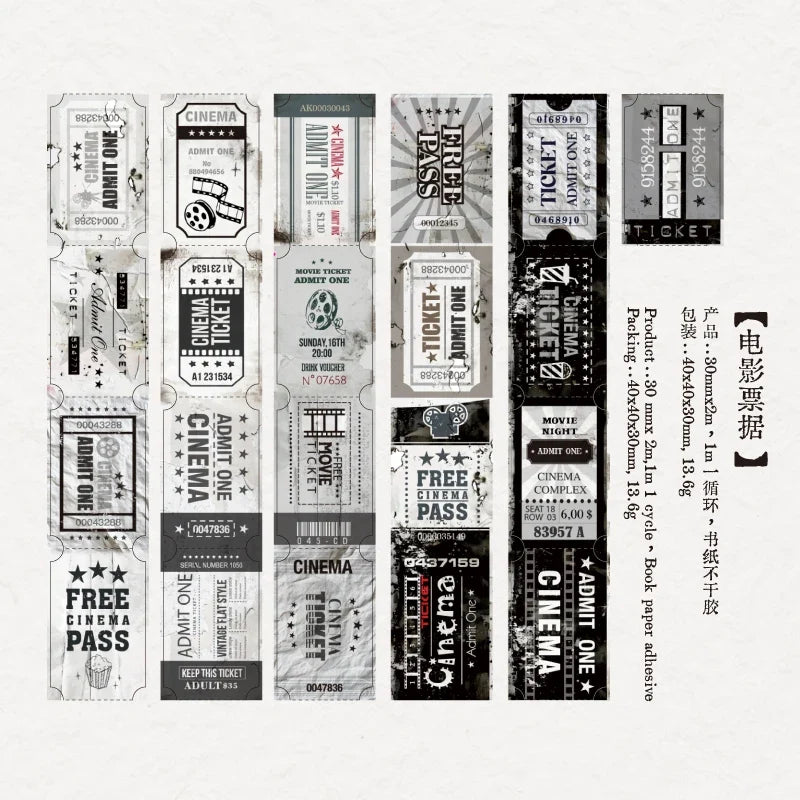 Vintage Label Paper Tape Stickers | Scrapbooking Junk Journal Supply