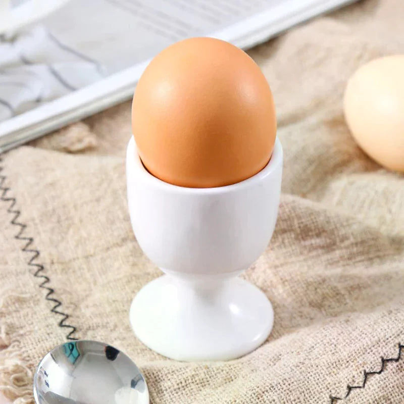Egg Cup Holder for Hard and Soft Boiled Eggs | White Breakfast Kitchen Accessory