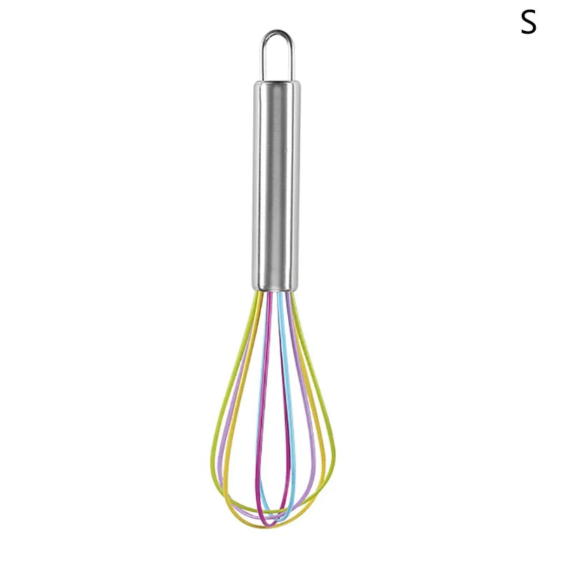 Stainless Steel Balloon Wire Silicone Whisk | Manual Egg Beater Mixer