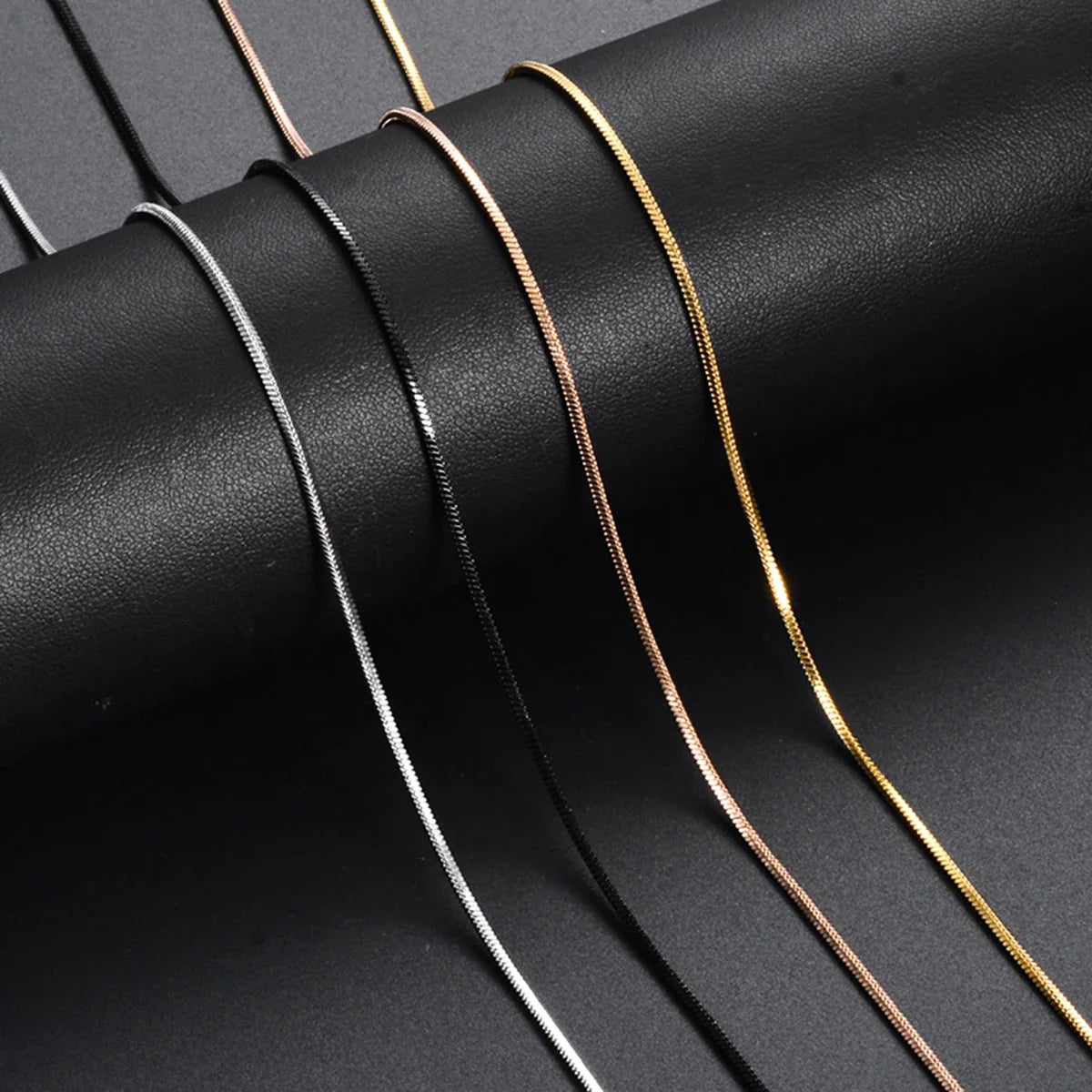 Stainless Steel Square Snake Chain Necklace | Unisex Waterproof Choker