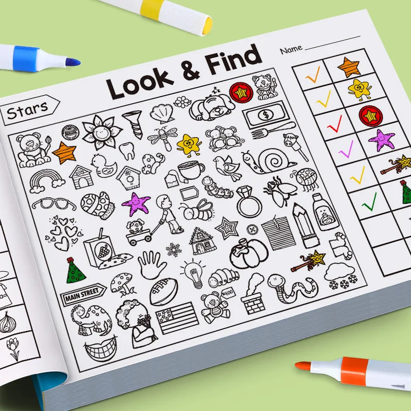 Children's Hidden Object Coloring Book | Find Items Activity Book for Kids