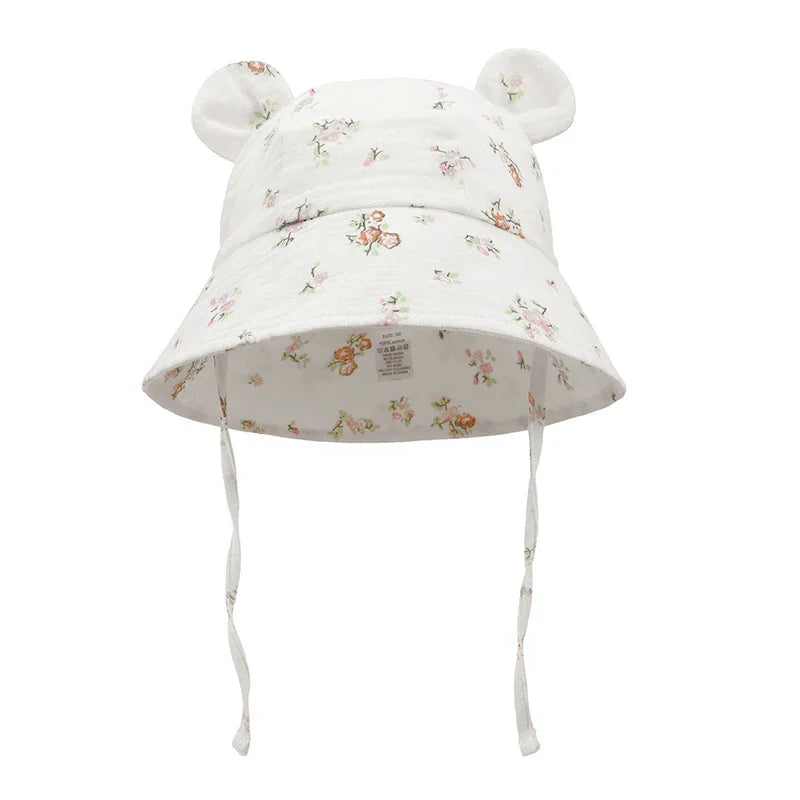 Muslin Baby Sun Hat for Toddlers | 100% Cotton Cartoon Kids Cap