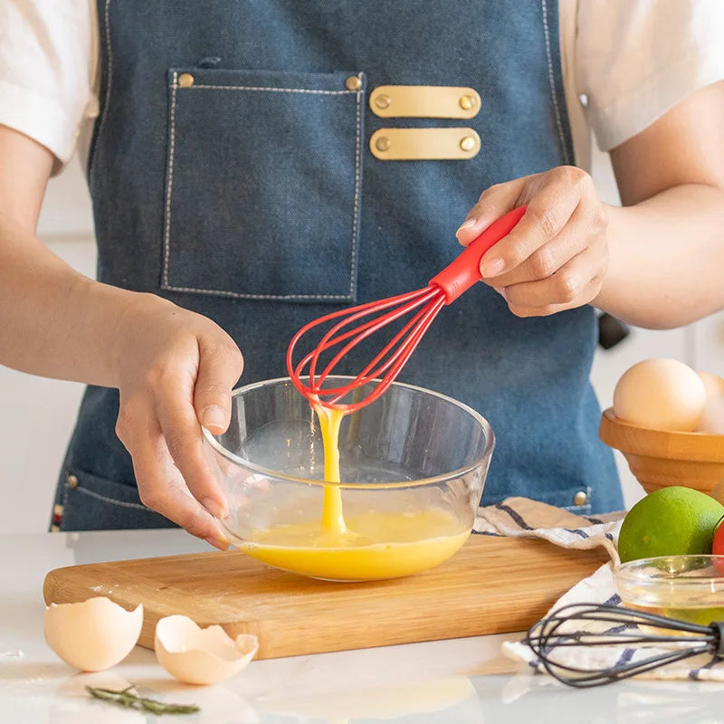 Mini Silicone Egg Beater | Manual Cream Whisk Baking Tool