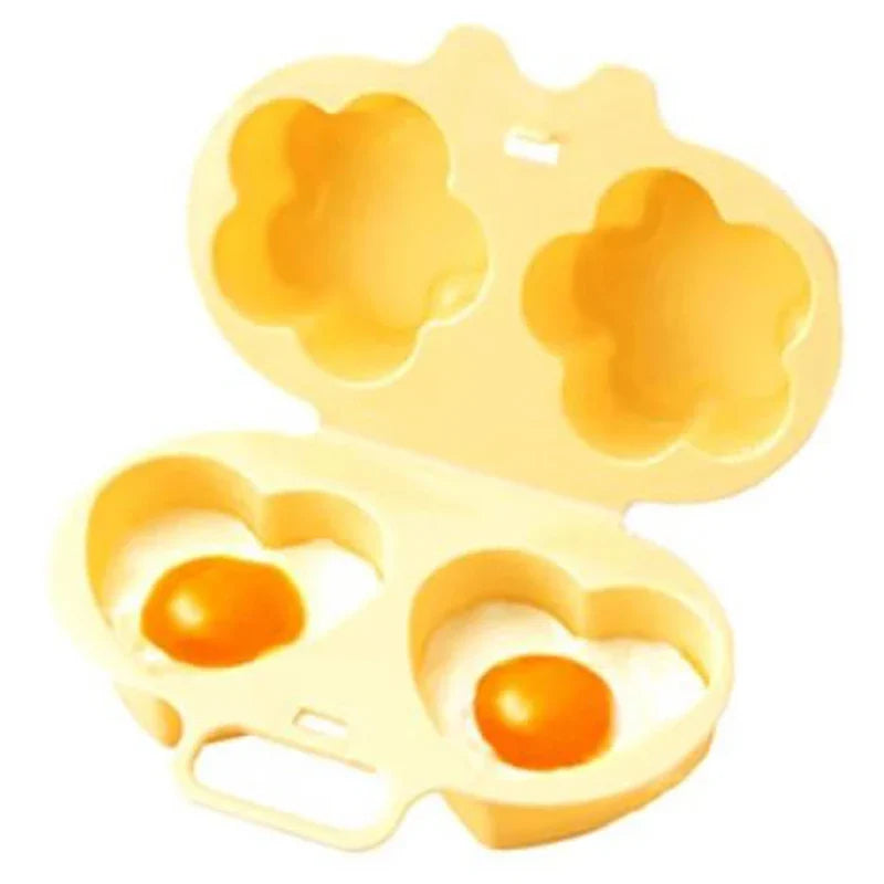 Microwave Egg Steamer Flower Heart Shape | Silicone Egg Cooker for Breakfast