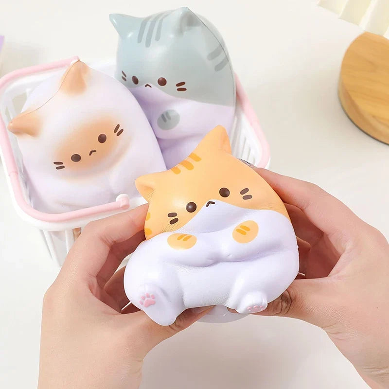 Cat Stress Relief Squishy Toy | Slow Rising PU Squeeze Antistress Ball