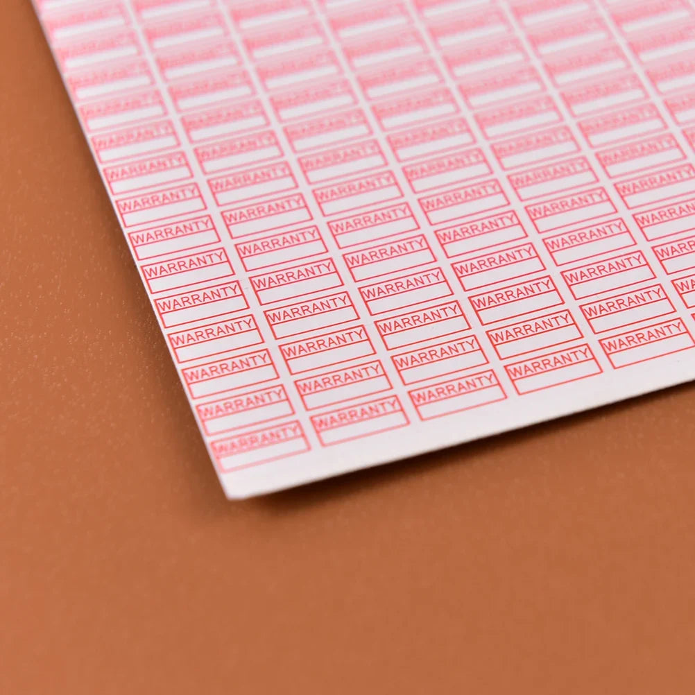 1000pcs Warranty Void If Removed Stickers | Red Security Seals