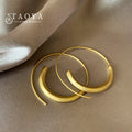 2025 New Matte Gold Circle Drop Earrings | Women's Fashion Jewelry