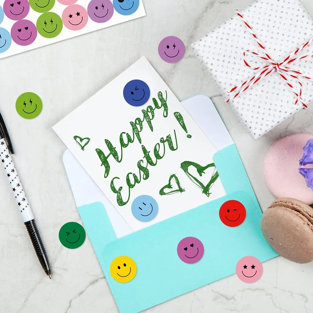 Reward Stickers for Kids | Cute Smile Face Motivational Stickers for DIY Scrapbooking and Classroom